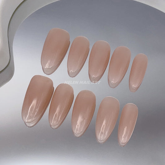 Nude Elegance | Almond Nails